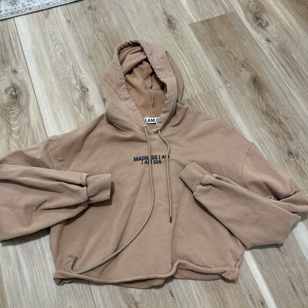 I am Gia cropped hoodie